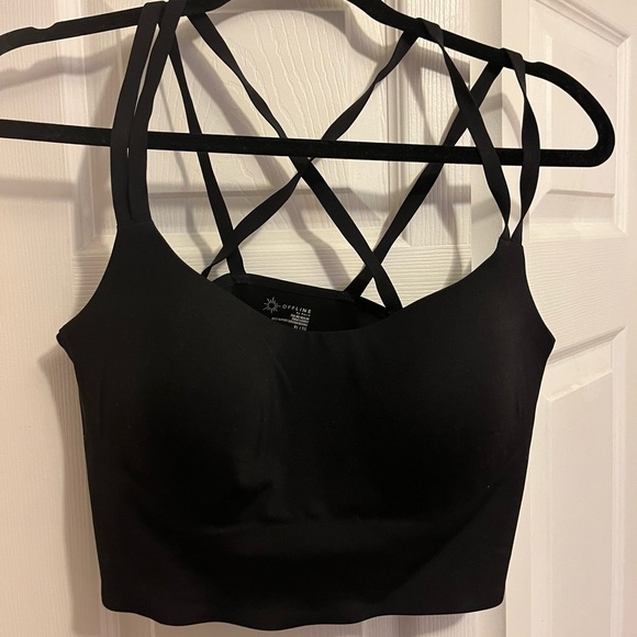 3 Aerie sports bras size XL - green, burgundy, and black - Picture 1 of 6